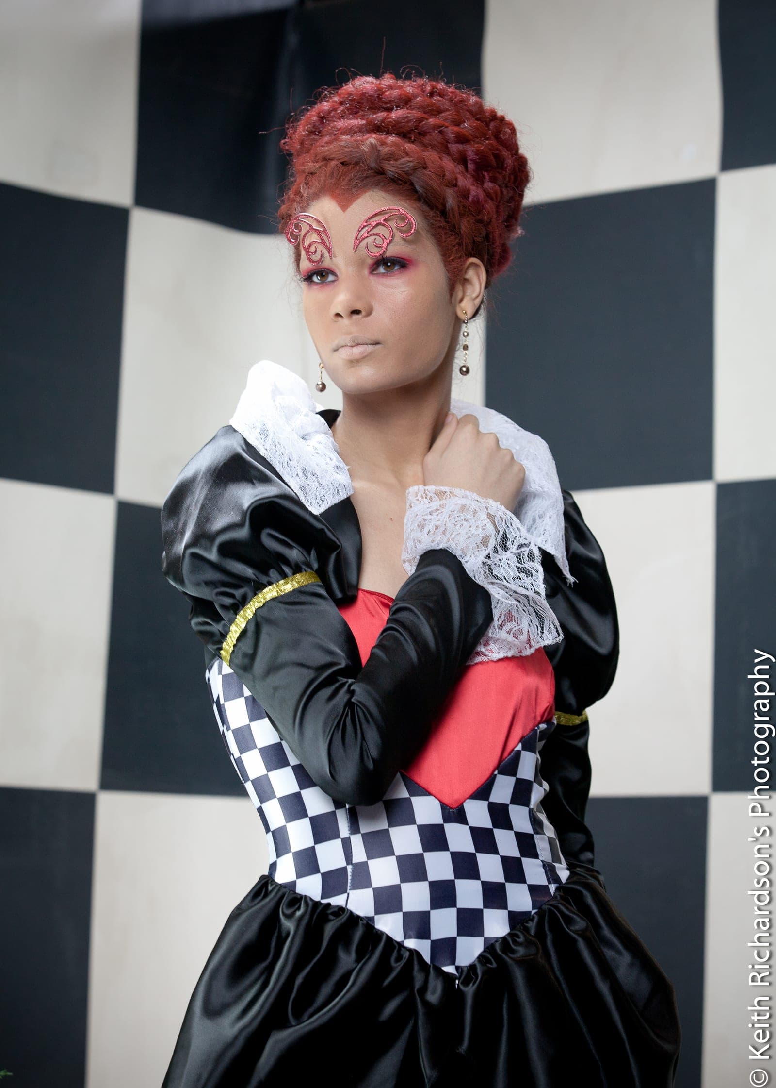Red Queen concept editorial, full styling