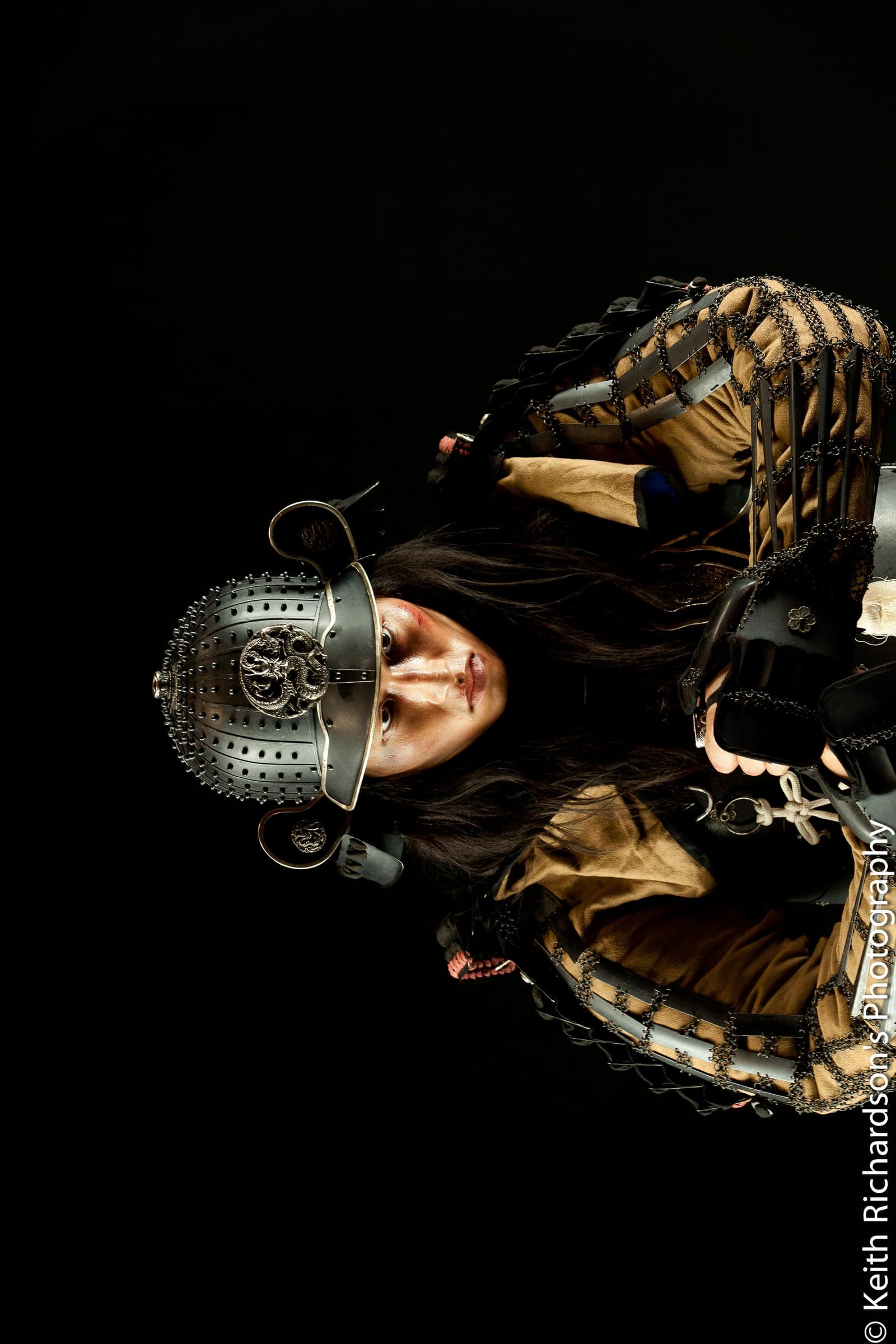 Samurai armor editorial portrait